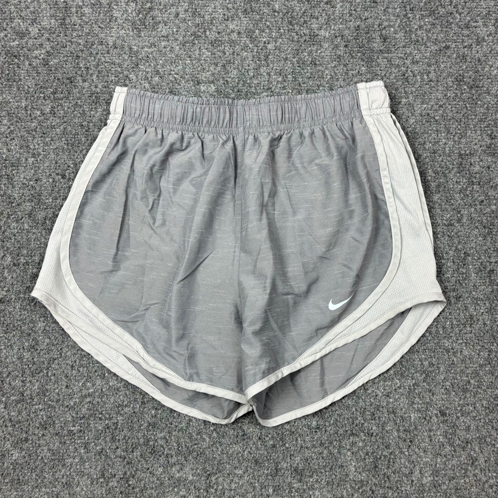 Nike Dri-FIT Tempo Running Shorts Gray Space Dye Mesh Athletic Womens Size Small